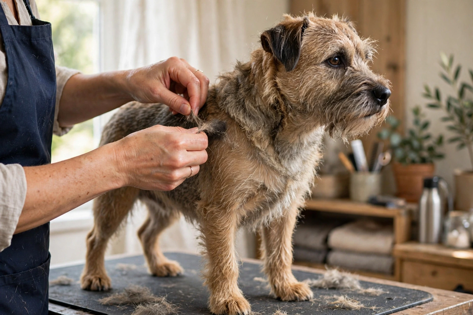 Handstripping terrier